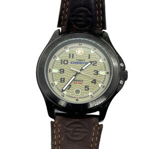 Timex Expedition Men Watch Out Door WR 50M Indiglo Repair Vintage Leather Band